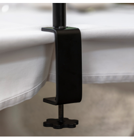 Marco de mesa extensible negro para guirnaldas