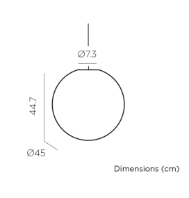 Lámpara led colgante Newgarden Pianeta cable Ø45cm