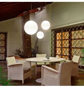 Lámpara led colgante Newgarden Pianeta batería recargable Ø35cm