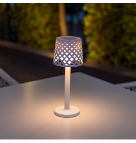 Lámpara de mesa portátil Newgarden Gretita blanca