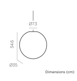 Lámpara led colgante Newgarden Pianeta batería recargable Ø35cm
