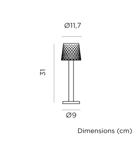 Lámpara de mesa portátil Newgarden Gretita antracita