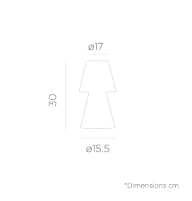 Lámpara de mesa led Newgarden Lola 30 batería recargable