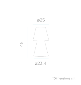 Lámpara de mesa led Newgarden Lola 45 batería recargable