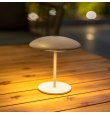 Lámpara de mesa led Newgarden Sardinia 30 con batería recargable blanca