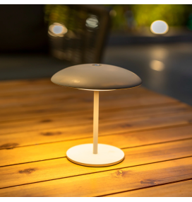 Lámpara de mesa led Newgarden Sardinia 30 con batería recargable blanca