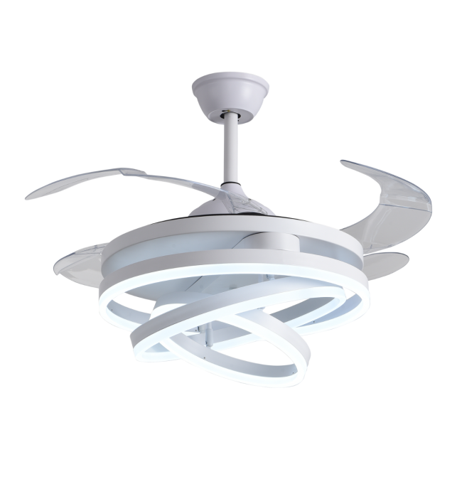 Ventilador de techo led Sfera 36-72W con aspas retráctiles blanco