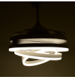 Ventilador de techo led Sfera 36-72W con aspas retráctiles blanco