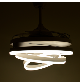 Ventilador de techo led Sfera 36-72W con aspas retráctiles blanco