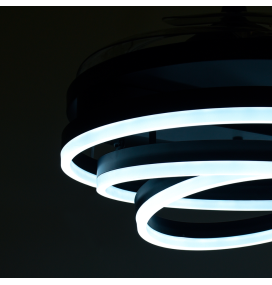 Ventilador de techo led Sfera 72W con aspas retráctiles negro