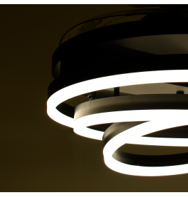 Ventilador de techo led Sfera 72W con aspas retráctiles negro