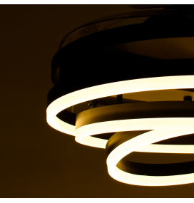 Ventilador de techo led Sfera 72W con aspas retráctiles negro