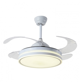 Ventilador de techo led con aspas retráctiles Cocon 36-72 blanco