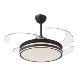 Ventilador de techo led Asgard 72W con aspas retráctiles negro