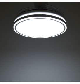 Ventilador de techo led Asgard 72W con aspas retráctiles negro