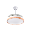 Ventilador de techo led Cosmos 36-72W con aspas retráctiles blanco y haya