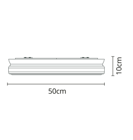 Plafón led Titán 36-72W blanco y negro