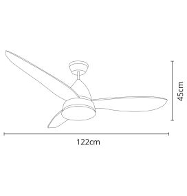 Ventilador de techo led Marino 16W plata