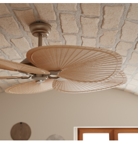 Ventilador de techo Sulion Lola cuero viejo sin luz