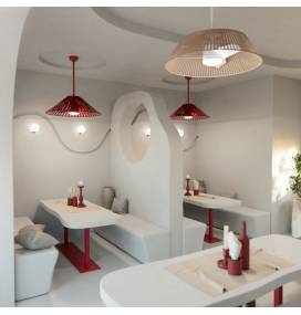 Ventilador de techo led Terra Sulion 18W burdeos