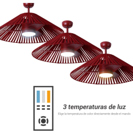 Ventilador de techo led Terra Sulion 18W burdeos