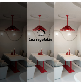 Ventilador de techo led Terra Sulion 18W burdeos