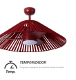 Ventilador de techo led Terra Sulion 18W burdeos