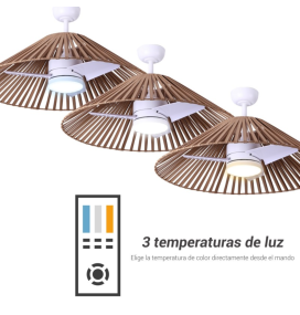 Ventilador de techo led Terra Sulion 18W marrón
