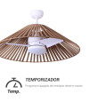 Ventilador de techo led Terra Sulion 18W marrón