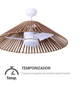 Ventilador de techo led Terra Sulion 18W marrón