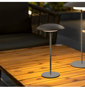 Lámpara led de mesa Newgarden Sardinia 30 con batería recargable antracita