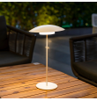 Lámpara led de mesa Newgarden Sardinia 40 con batería recargable blanca