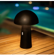 Lámpara led de mesa Newgarden Shitake con batería recargable negra