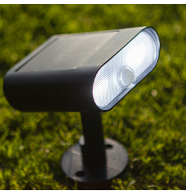 Aplique led de pared solar Gimbo de Lutec 7W negro