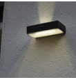 Aplique led de pared solar Lutec Fadi con sensor 5W negro