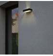 Aplique led de pared solar Lutec Fadi con sensor 5W negro