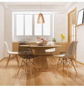 Lámpara led colgante Cuska S madera E27