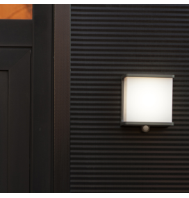 Aplique led solar de pared Lutec Doblo con sensor de movimiento