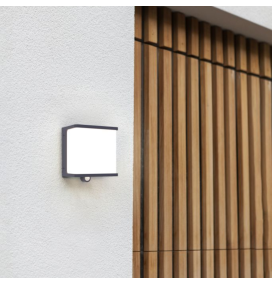 Aplique led solar de pared Lutec Doblo con sensor de movimiento