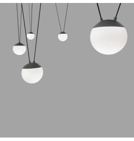Lámpara colgante Faro Mine Space 5 luces gris oscuro