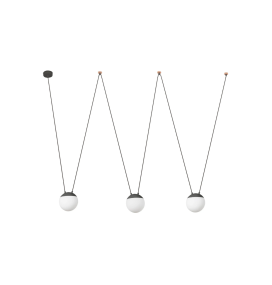 Lámpara colgante Faro Mine Space 3 luces gris oscuro