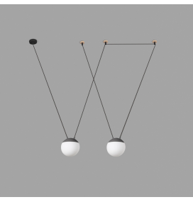 Lámpara colgante Faro Mine Space 2 luces gris oscuro