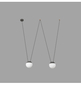 Lámpara colgante Faro Mine Space 2 luces gris oscuro