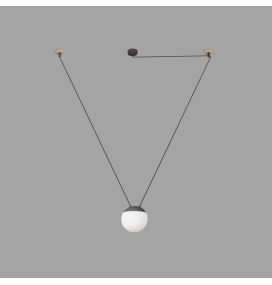 Lámpara colgante Faro Mine Space 1 luz gris oscuro