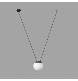 Lámpara colgante Faro Mine Space 1 luz gris oscuro