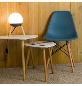 Lámpara de sobremesa Faro Mine Glass gris oscuro