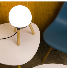 Lámpara de sobremesa Faro Mine Glass gris oscuro