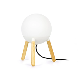 Lámpara de sobremesa Faro Mine Glass blanca