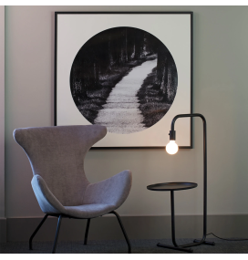 Lámpara de pie Faro Guest negra E27