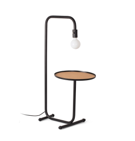 Lámpara de pie Faro Guest negra E27